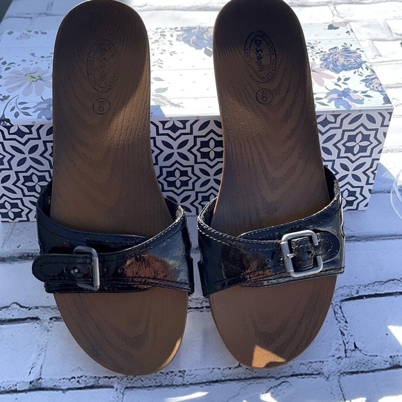 𝅺DR. Scholl’s Black Sandals Size 9 - Picture 1 of 4